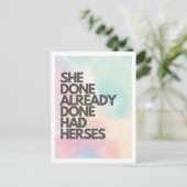 Postale Elle Avait Déjà Eu Des Herses Drag Race Carte Post (Debout devant)