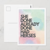 Postale Elle Avait Déjà Eu Des Herses Drag Race Carte Post (Devant / Derrière)