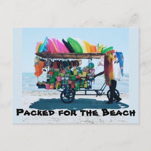 Postale Emballé pour la carte de poste de plage (Devant)