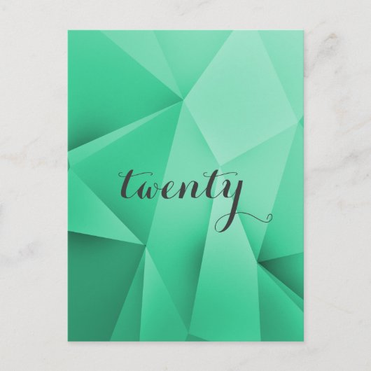 Postale Emerald Jewel Tones Numéro de tableau Carte postal (Devant)