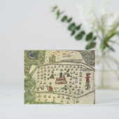 Postale Empire aztèque de Montezuma, carte du monde antiqu (Debout devant)