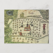 Postale Empire aztèque de Montezuma, carte du monde antiqu (Devant)