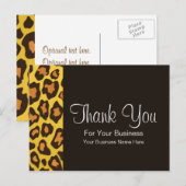 Postale Empreinte de léopard en gras :: Modèle de carte po (Devant / Derrière)