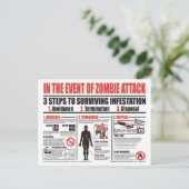 Postale En cas d'attaque de Zombie carte POST (Debout devant)