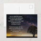 Postale Enfant de l'univers - Carte de devis (Devant / Derrière)