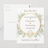 Postale Enregistrer la carte de poste de date | Handfastin (Devant / Derrière)