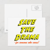 Postale Enregistrer la carte Drama Breakup (Devant / Derrière)