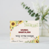 POSTALE ENREGISTRER LA DATE CARTE POST MARIAGE (Debout devant)