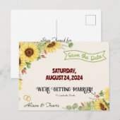 POSTALE ENREGISTRER LA DATE CARTE POST MARIAGE (Devant / Derrière)