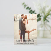 Postale Enregistrer la date Modern Fiançailles carte posta (Debout devant)