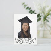 Postale Enregistrez Le Carte photo Date Graduation (Debout devant)
