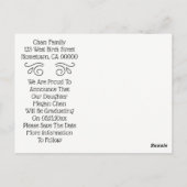 Postale Enregistrez Le Carte photo Date Graduation (Dos)