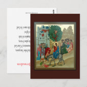 Postale Entrée triomphale dans la carte de prière de Jérus (Devant / Derrière)