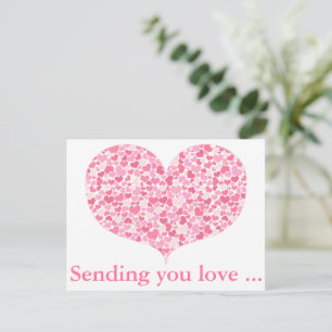 Postale Envoi de votre amour / Pink Hearts Motif Carte pos