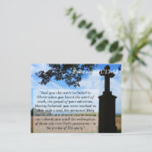 Postale Ephésiens 1 13 14 Carte mémoire écritures croisées (Debout devant)