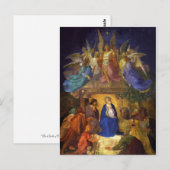 Postale Ernst Deger Carte de voeux plate "Naissance du Chr (Devant / Derrière)