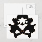Postale Essai Rorschach d'une carte de lot d'encre (Devant / Derrière)
