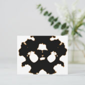 Postale Essai Rorschach d'une carte de lot d'encre en noir (Debout devant)