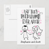 Postale Et ils vécurent heureux pour toujours Carte postal (Devant / Derrière)
