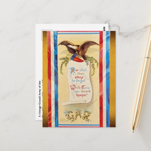 Postale "Et leur histoire ne sera pas oubliée" Carte posta (Devant/Arrière en situation)