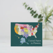 Postale États-Unis en Fleurs - Alt Back Design Carte posta (Debout devant)