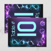 Postale ÉTOILES et LUMIÈRES Numéro de tableau Carte de siè (Devant / Derrière)