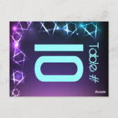 Postale ÉTOILES et LUMIÈRES Numéro de tableau Carte de siè (Dos)