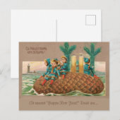 Postale Étrange carte du Nouvel An russe (Devant / Derrière)