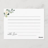 Postale Eucalyptus Fête des mariées Date Carte d'Idée de n (Dos)