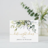 Postale Eucalyptus Fête des mariées Date Carte d'Idée de n (Debout devant)