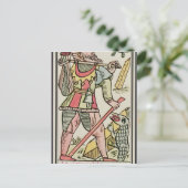 Postale Expiation, carte tarot, français (Debout devant)