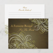 Postale Exquise Fête des mariées d'or baroque Carte Recett (Devant / Derrière)