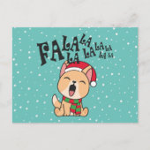 Postale Fa La La La La Christmas Chant Chien | Carte posta (Devant)