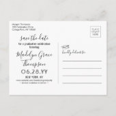 Postale Faire-part 1 Photo Graduation Écriture Moderne Carte de Faire (Dos)