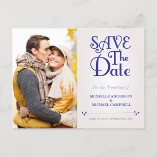 Postale Faire-part Amperstand floral Enregistrer la date Carte postal