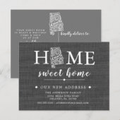 Postale Faire-part Annonce de déménagement en Alabama sur carte posta (Devant / Derrière)