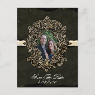 Postale Faire-part Antique recherche Enregistrer la date carte postal