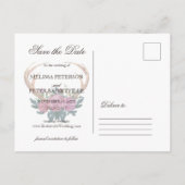 Postale Faire-part Antler cerf rustique chic sauvegarder la carte pos (Dos)