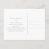 Postale Faire-part Aqua Subtle Damask Enregistrer la date Carte posta (Dos)