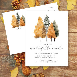 Postale Faire-part Arbres d'automne Déménagement Nouvelle carte posta