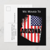 Postale Faire-part Arizona Carte American Flag Freedom Moving (Devant / Derrière)