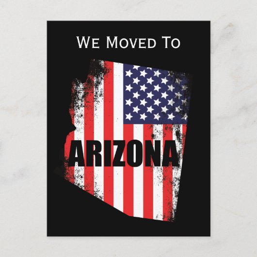 Postale Faire-part Arizona Carte American Flag Freedom Moving (Devant)