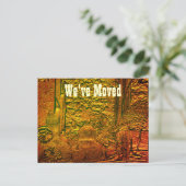 Postale Faire-part Art Automne Déplacer Nouvelle Adresse Carte Postal (Debout devant)