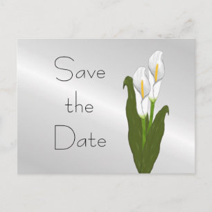 Postale Faire-part Art Déco Calla Lily Enregistrer la date Carte post