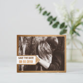 Postale Faire-part Avis postal Enregistrer la carte de date (Debout devant)