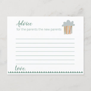 Postale Faire-part Baby shower Boho - Carte de conseil
