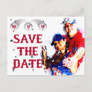 Postale Faire-part Baseball Mariage Carte de Préavis PC-HOWARD, Optio
