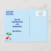 Postale Faire-part Beach Ball Pool Jouets Enregistrer la date Carte p (Dos)