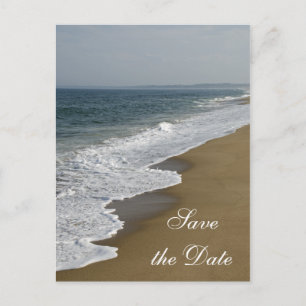 Postale Faire-part Beach Wedding Enregistrer la date Annonce Carte po