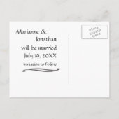 Postale Faire-part Beardsley Knight & Lady Enregistrer la date Carte  (Dos)